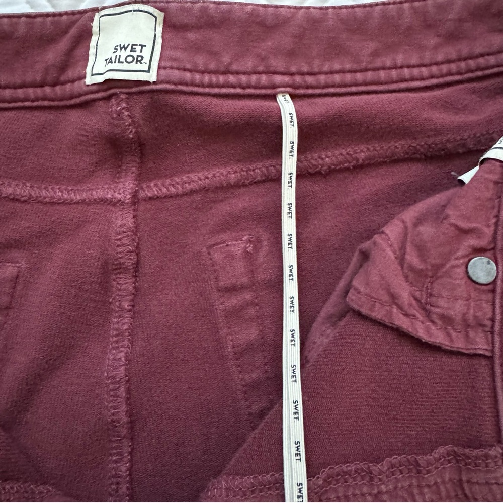 Swet Tailor All-In Pants 5 Pocket Stretch Oxblood Maroon Size W36 x L32 - Picture 4 of 15